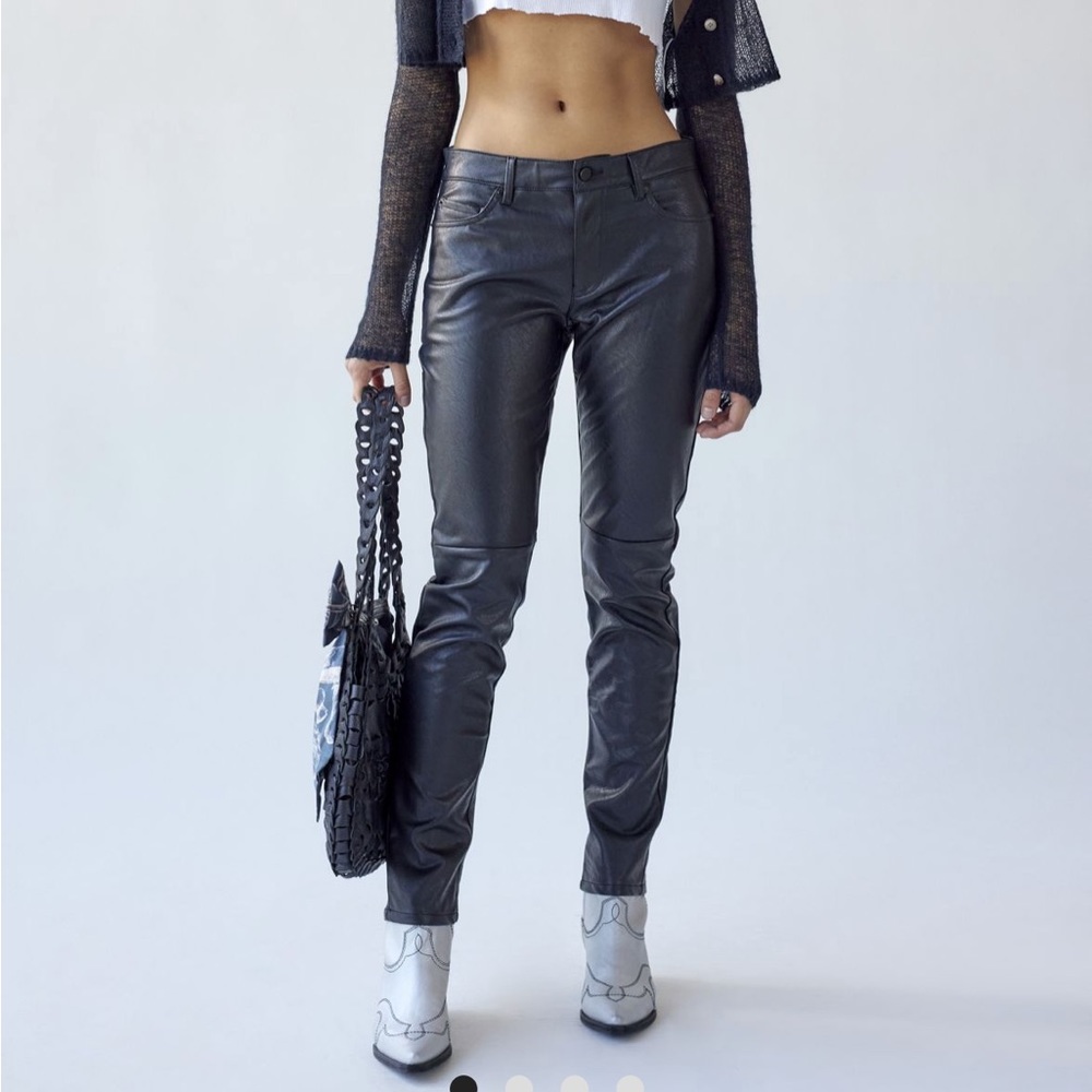 NWT Faux Leather Slim Pant UO